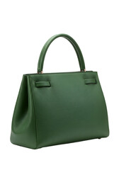Naklejka premium Isolated Studio Shot of A Luxury Green Handbag Fashion Accessory
