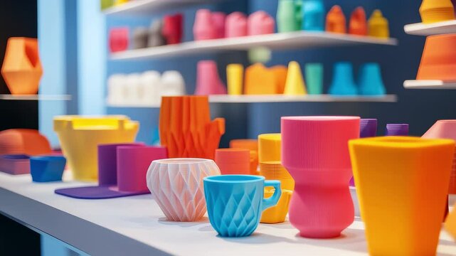 Colorful 3D Printed Creations Creative Display