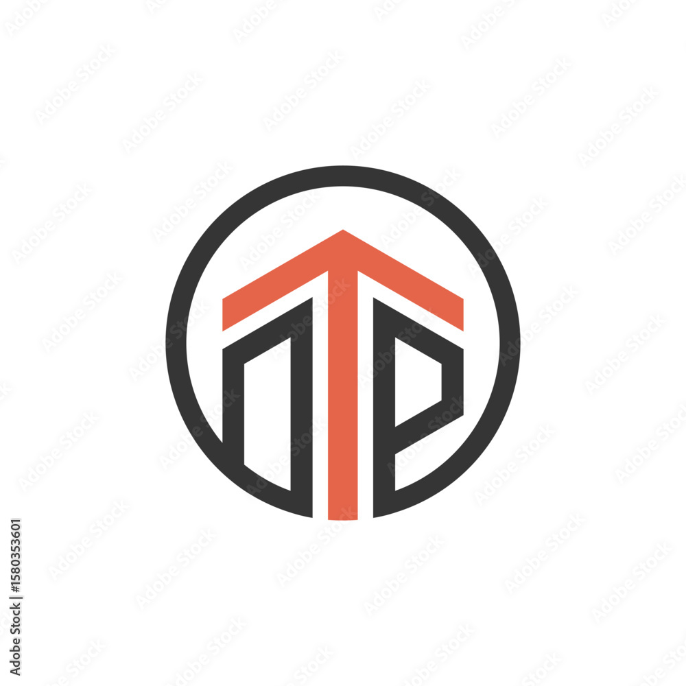 Aufkleber a circular logo enclosing an abstract design that combines the letters 