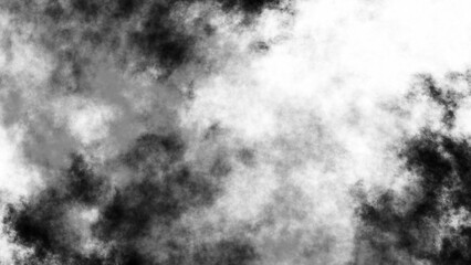 White fog or smoke on black background.	