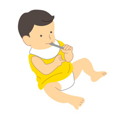 赤ちゃんイラスト：全身