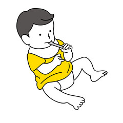 赤ちゃんイラスト：全身