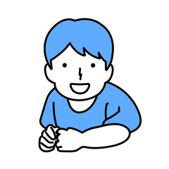 笑顔の子供：上半身