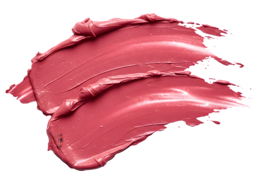 Isolated Swatch of Pink Lipstick Makeup with Transparent Background