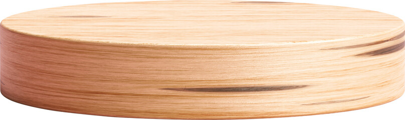 Naklejka premium Smooth Light Beige Wooden Cylindrical Container.
