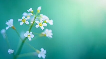 Beautiful white flowers blooming in spring macro photography floral background image