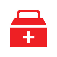 Obraz premium First Aid Kit icon vector. first aid box vector icon line template. medical kit icon logo.