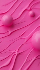 Pink abstract background with spheres and textured surface for graphic design art
