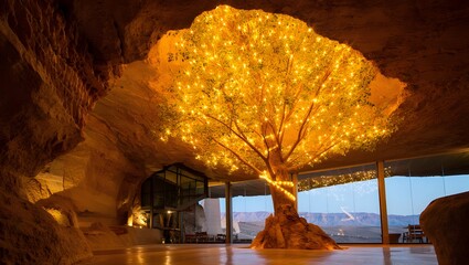 Explore luxury cave hotel suites with unique tree lighting design in jordan travel guide
