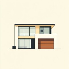 Modern two-story house facade (1)