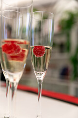 copa, champagne, frambuesa, trago, cóctel, beber, champaña, boda, restaurante, alcohol,...