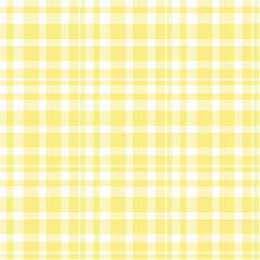 Cheerful Seamless Light Yellow and White Plaid Pattern for Spring and Summer Backgrounds