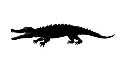 Naklejka premium Stylized illustration of a shark with sharp teeth and an eye against a black background