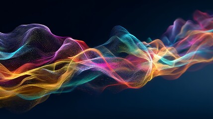 Obraz premium Abstract Wavy Lines Colorful Background