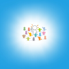 Creative idea sparks connection among diverse team members in a network