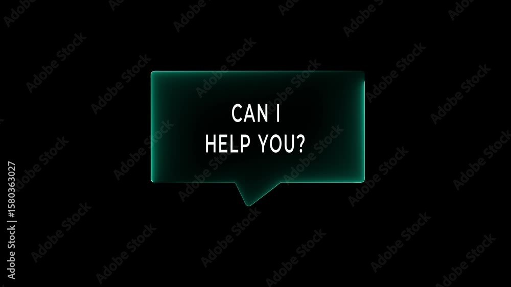 Poster digital chatbot concept on the transparent background. conversation assistant, ai artificial intelli
