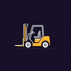 Naklejka premium Simple forklift graphic