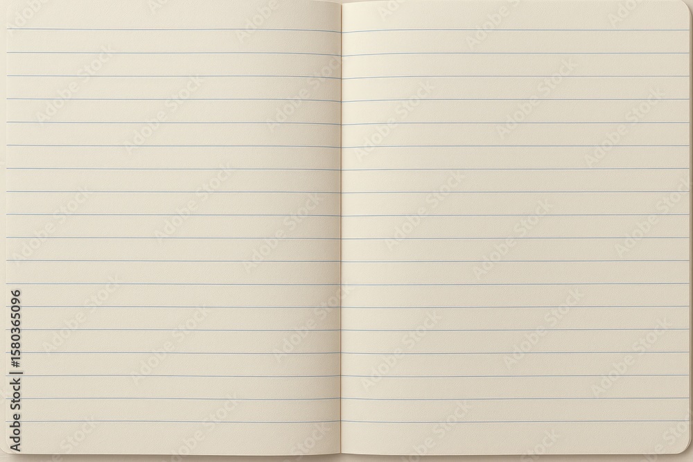 Aufkleber open a notebook with a gentle paper texture