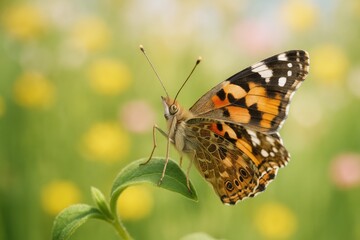 Close-up of a butterfly during spring season