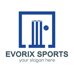 Sports Cricket Logo For Tournament Vector Illustration Eps.10 - Cricket Tournament for Men and Women Logo Vector
