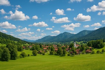 Stunning scenery in a charming village during May showcasing natural beauty