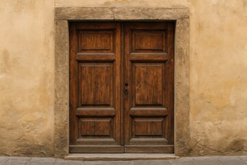 Vintage wooden doors and their unique look in an urban setting