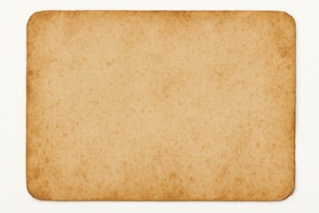 Vintage parchment document on a plain white surface