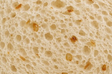 Close-up macro shot of a slice of onion bread with a blurred background