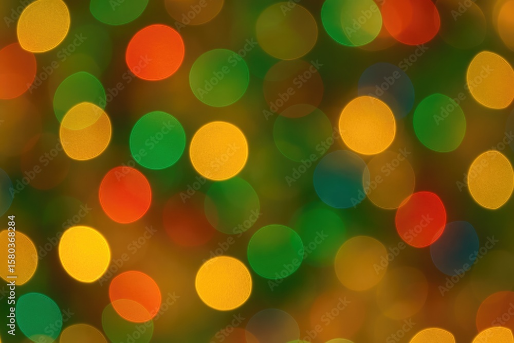 Poster vibrant and colorful bokeh effect for a festive abstract backdrop