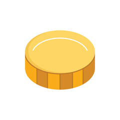 golden coin icon vector illustration