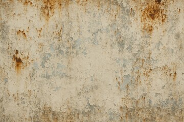 Fototapeta premium Aged and weathered wall featuring peeling paint, rust, and imperfections