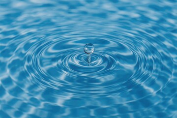 Background featuring a water droplet emphasizing the transparent and colorless nature of water