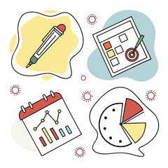 Business tools illustrations
