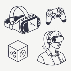 Virtual reality technology and gaming elements set