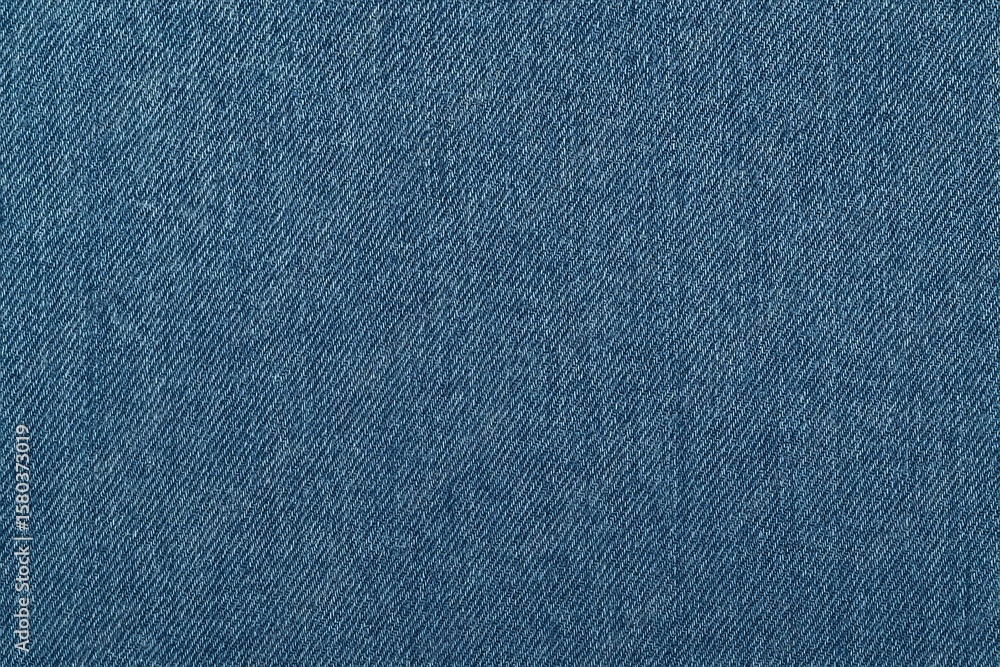 Aufkleber textured macro background featuring blue denim fabric with top view layout and blank space for fashi