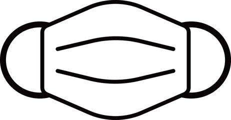 マスクのアイコン　モノトーン