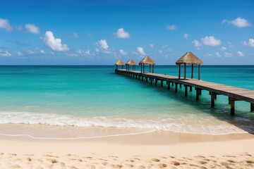 Seaside Pier on the Tropical Coastline