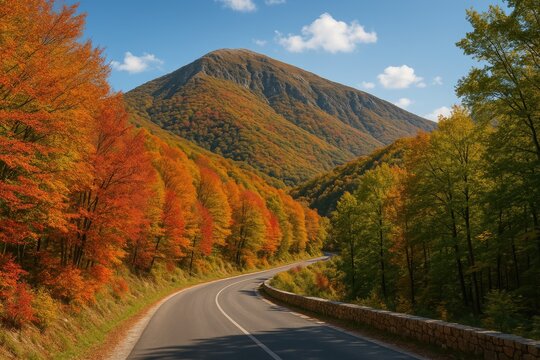 Exploring the Scenic Dajti Mountain National Park with Vibrant Autumn Foliage