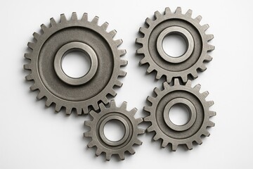 Industrial gear mechanisms made of metal