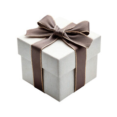 Fototapeta premium Elegant gift box with satin ribbon.