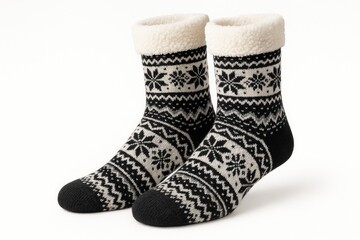Fashionable sock duo displayed on a plain white backdrop
