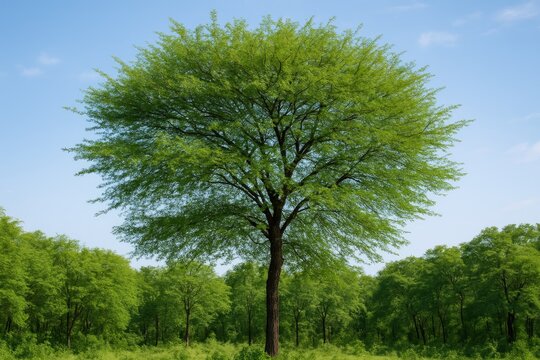 Medicinal Tree Known as Babool, a Natural Green Plant