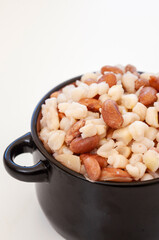 Traditional South African staple of pounded maize and beans