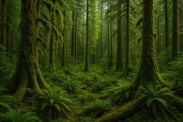 Obraz premium Ancient Mature Temperate Forests