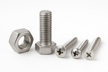 Steel nuts, bolts, and screws for construction purposes