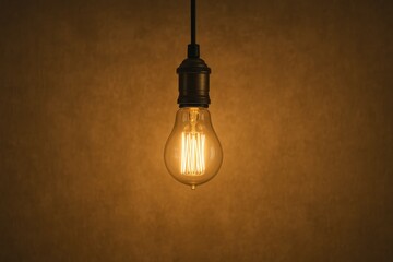 Illuminated space featuring a light bulb as the focal point