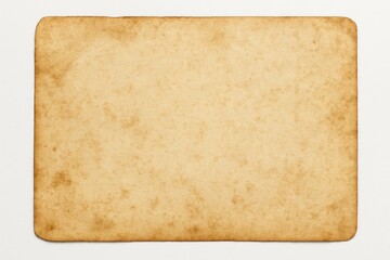 Vintage parchment on a plain white backdrop