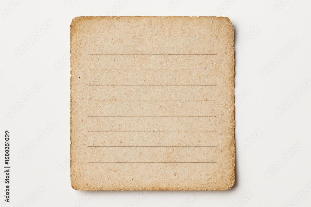 Poster note paper snippet on a plain white surface