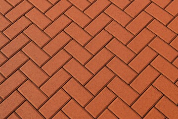 Red brick patterned paving design