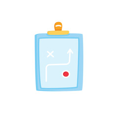 strategy plan clipboard doodle icon vector